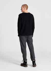 Sweatshirt MANU aus Bio-Baumwolle - Black (Rib)
