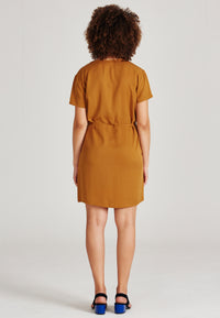 Givn Berlin T-Shirt-Kleid LAUREN aus TENCEL™ Lyocell Dress Rubber Brown (Tencel)