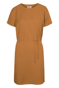 Givn Berlin T-Shirt-Kleid LAUREN aus TENCEL™ Lyocell Dress Rubber Brown (Tencel)
