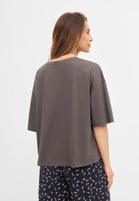 Givn Berlin T-Shirt JOLINA aus Bio-Baumwolle T-Shirt Taupe