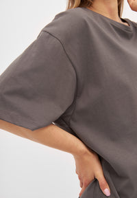 Givn Berlin T-Shirt JOLINA aus Bio-Baumwolle T-Shirt Taupe