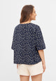 Givn Berlin T-Shirt JOLINA aus Bio-Baumwolle T-Shirt Midnight Blue (Blooms)
