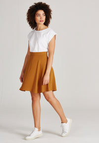 Givn Berlin Tellerrock ABBY aus TENCEL™ Lyocell Skirt Rubber Brown (Tencel)