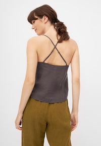 Givn Berlin Top JULIE aus Leinen Top Taupe (Linen)