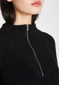 Givn Berlin Troyer-Strickpullover TEKLA aus Bio-Baumwolle Sweater Black