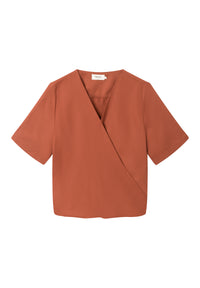 Givn Berlin Wickelbluse MISHA aus TENCEL™ REFIBRA™ Lyocell Blouse Terracotta (Refibra)