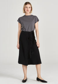 Givn Berlin Wickelrock MADITA aus Leinen Skirt Black (Linen)