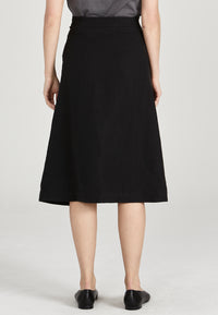 Givn Berlin Wickelrock MADITA aus Leinen Skirt Black (Linen)