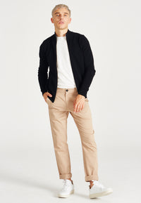 Givn Berlin Zip-Cardigan LIONEL aus Bio-Baumwolle Cardigan Black