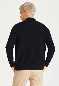 Givn Berlin Zip-Cardigan LIONEL aus Bio-Baumwolle Cardigan Black