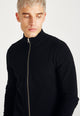 Givn Berlin Zip-Cardigan LIONEL aus Bio-Baumwolle Cardigan Black
