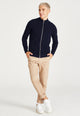 Givn Berlin Zip-Cardigan LIONEL aus Bio-Baumwolle Cardigan Blue