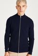 Givn Berlin Zip-Cardigan LIONEL aus Bio-Baumwolle Cardigan Blue